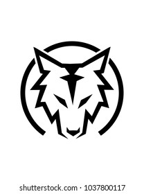wolf abstract logo template