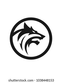 wolf abstract logo template
