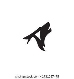 Wolf Abstract diseño de logotipo de plantilla vector simple 