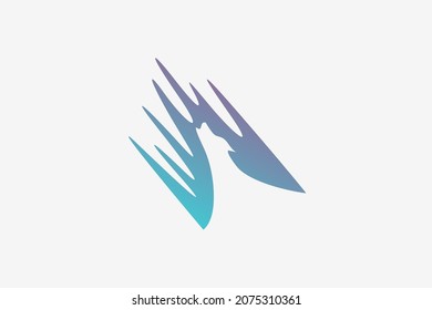 Wolf abstract unique logo design