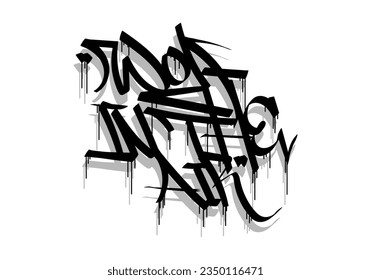 WOLF IN THE AIR word graffiti tag style art