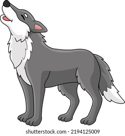 Wolf Animal Cartoon Colored Clipart Illustration Stock Vector (Royalty ...