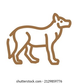 wolf animal color icon vector. wolf animal sign. isolated symbol illustration