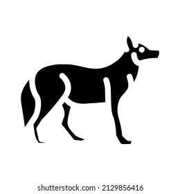 wolf animal glyph icon vector. wolf animal sign. isolated contour symbol black illustration