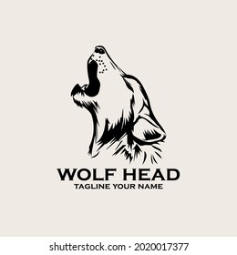 wolf animal icon design vector