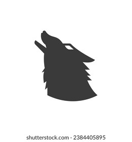 Wolf Animal Icon Vector Isolated Black and White Design Graphic