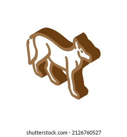 wolf animal isometric icon vector. wolf animal sign. isolated symbol illustration