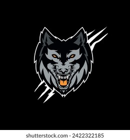 Wolf Animal logo design vector