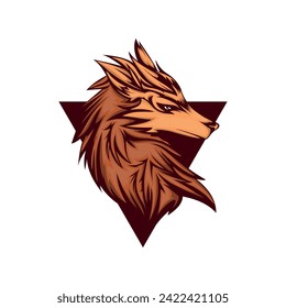 Vector de diseño del logo de Wolf Animal 