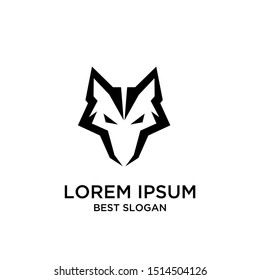 wolf animal modern logo template