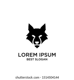 wolf animal modern logo template