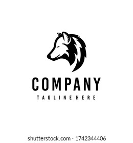 Wolf Animal Outline Design Beautiful Concept Drawing Head Illustration Vector Design Logo
