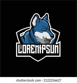 plantilla de diseño del logotipo del vector del protector de lobo