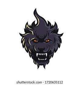 wolf athletic club vector logo concept isolated on white background. Modern sport team mascot badge design. E-sports team logo template with animal vector illustration