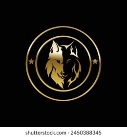 Wolf Badge elegant logo icon vector template.eps