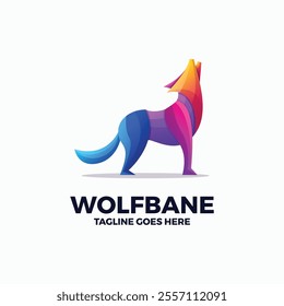 Wolf Bane Gradient Colorful Logo