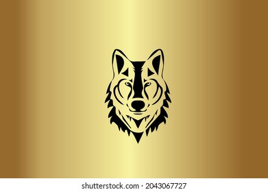 WOLF  Basic and elegant minimal artistic design initial based tattoo-vector
