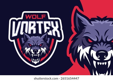 Logotipo do Wolf Basketball Club para Equipe Esportiva e Torneio. E esportes Mascote Logo Ilustração Vetor	