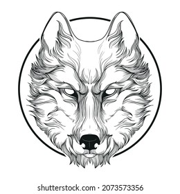 wolf beast predator portrait naked