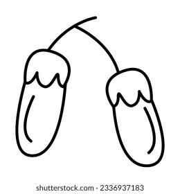 wolf berry fruits of hand drawn icon