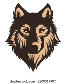 Wolf black classical vector illustration