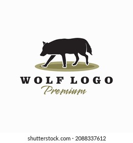Wolf black Logo vector image