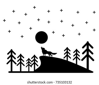 wolf black shadow vector design for halloween day.