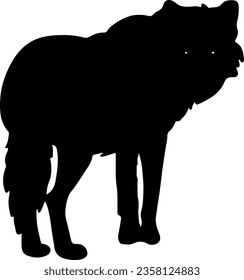Ilustración del vector de silueta negro Wolf