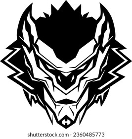 Wolf - Black and White Isolated Icon - Vector illustration