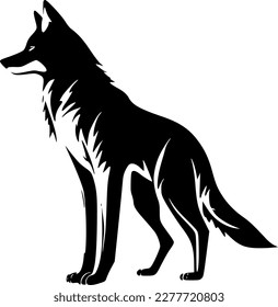 Wolf | Black and White Vector illustration