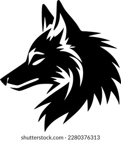 Wolf | Black and White Vector illustration