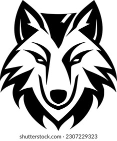 Wolf | Black and White Vector illustration