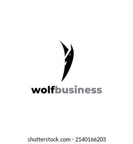 Wolf Business Man logo modern abstract for company