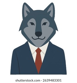 wolf in a business suit animal vector on a white background
Vector animal in a suit on a white background