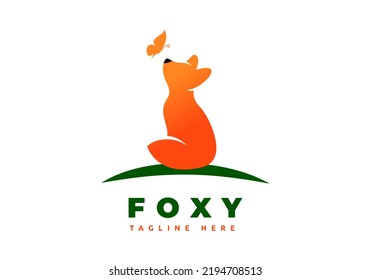 Logo de la ilustración del lobo y la mariposa.