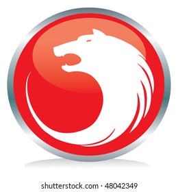 Wolf button sign