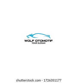 WOLF CAR LOGO OTOMOTIF VECTOR STOCK 