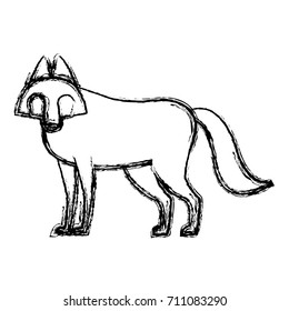 Wolf cartoon animal