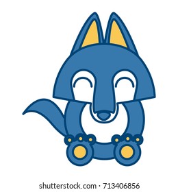 Wolf cartoon animal