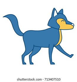 Wolf cartoon animal