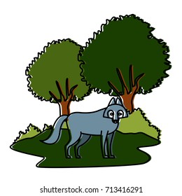 Wolf cartoon animal
