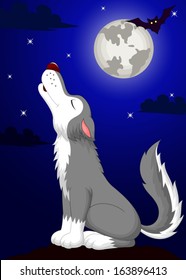 Wolf Cartoon Howling