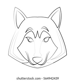 wolf cartoon icon