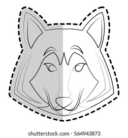 wolf cartoon icon