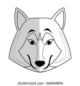 wolf cartoon icon