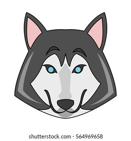 wolf cartoon icon