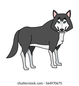 wolf cartoon icon