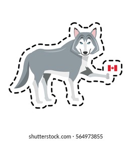 wolf cartoon icon