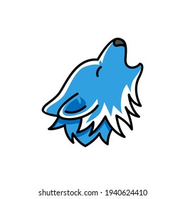 Wolf cartoon vector illustration design