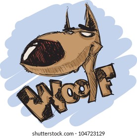 wolf character. vector illustration